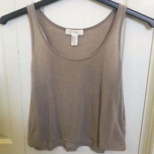Tan Tank Crop Top